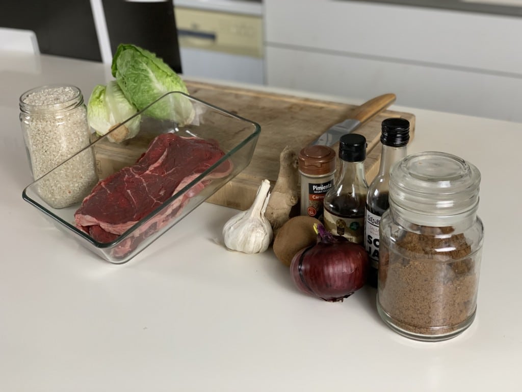 ingredientes saam de ternera
