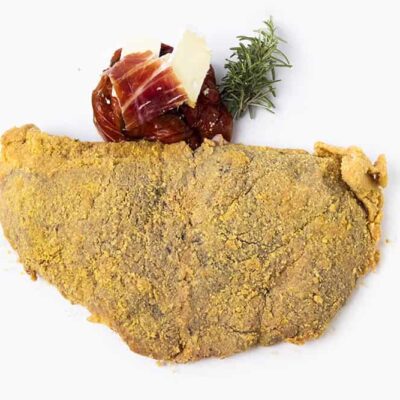 Cachopo de ternera relleno de pimientos asado con jamon iberico queso brie