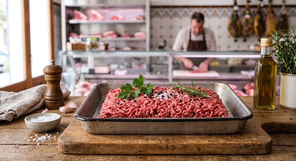 andeja de deliciosa carne picada fresca ideal para preparar carne picada recetas otoño.