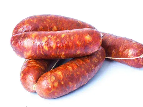 Chorizo casero de cerdo en tripa natural